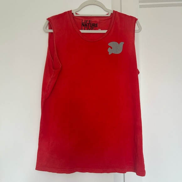 FREE CITY Vintage Cutoff Tank - Red - XL - Picture 3 of 6